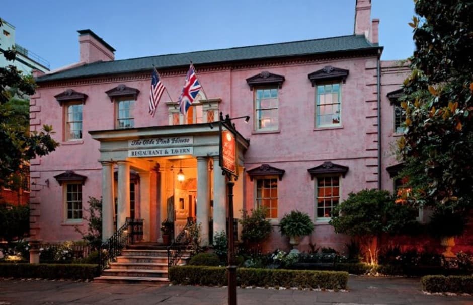 The Olde Pink House fine dining 1771 mansion restaurant with elegant Low Country cuisine
